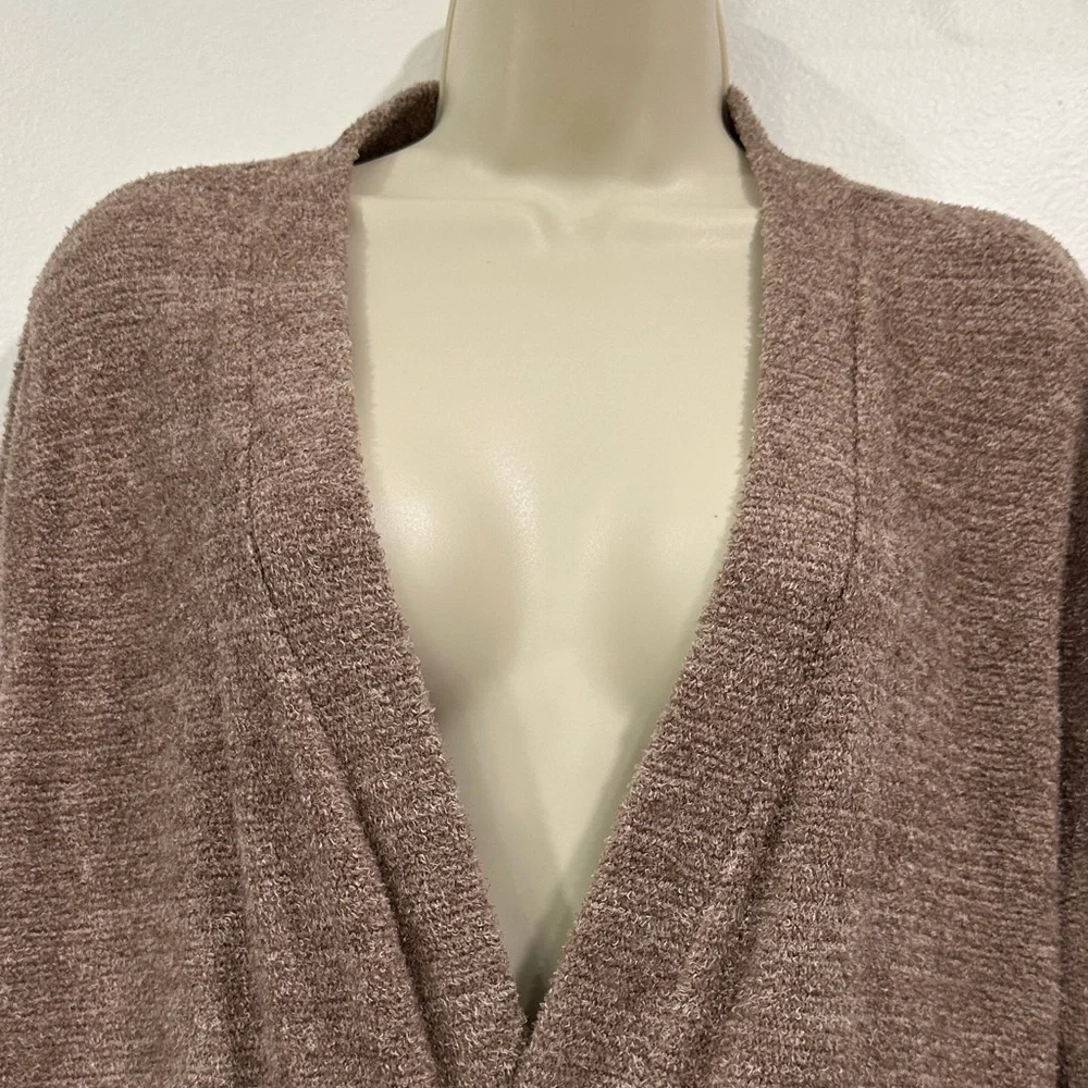 Barefoot Dreams CozyChic Lite  Brown Long Cardigan - Picture 3 of 13